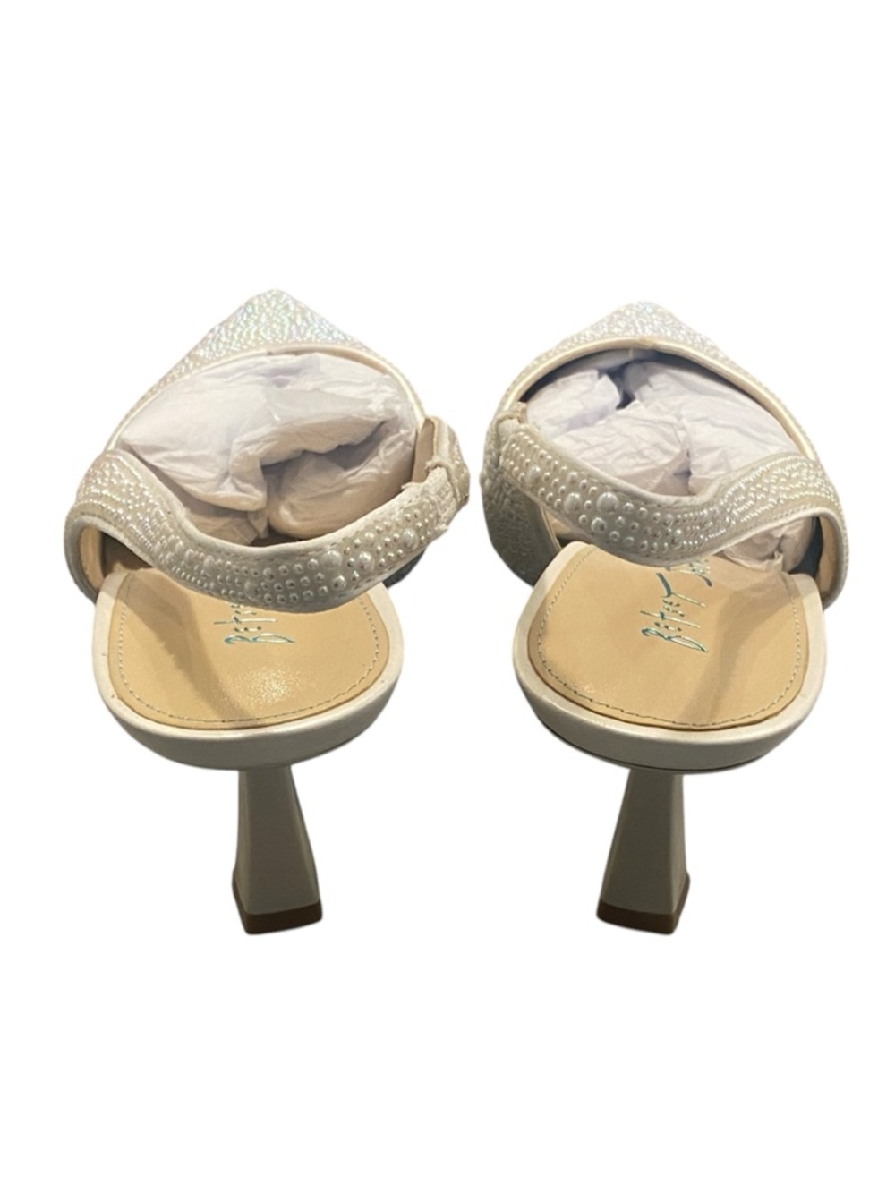 NEW!!! BETSEY JOHNSON CLARK SLINGBACK PUMPS - IVORY-Sz 6.5 wide - Picture 5 of 6